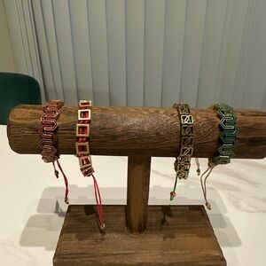 Boujee Boutique Red and Green Geometric Bracelets